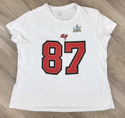 Rob Gronkowsi #87 Tampa Bay Bucs DriFit Nike Superbowl 55 champ tshirt Womens XL - Image 1 of 4