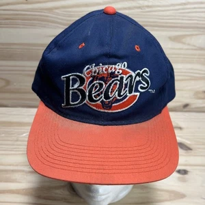 De colección Chicago Bears Gorra Gorra Azul Naranja Drew Pearson NFL Fútbol Correa Rota - Imagen 1 de 10