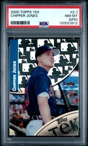Chipper Jones 2000 Topps Tek 2-1 PSA 8 Logofractor - Imagen 1 de 2