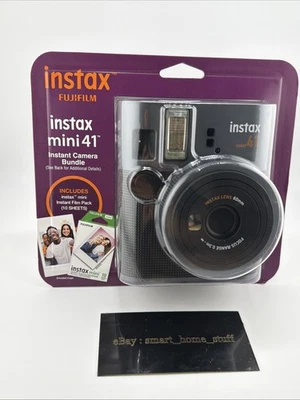 Fujifilm Instax Mini 41 Instant Film Camera Bundle W/film (Black) - Brand New - Image 1 of 2
