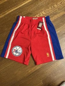 Philadelphia 76ers Sixers Mitchell & Ness 1996 Basketball Shorts Gold Logo Med M - Picture 1 of 6