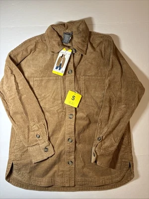 Matty M Ladies' Buttoned Corduroy Shirt Jacket Camel Medium Size S NWT - Image 1 of 4
