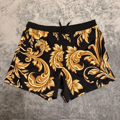 TacHuntFish THF 4XL Black Gold Fleur de Lis Saints Athletic Gym Workout Shorts - Image 1 of 4