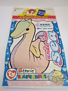 McDonald’s TY Beanie Baby Happy Meal Tasche 00 Neon das Seepferdchen Slither die Schlange - Bild 1 von 7