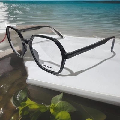 Cartier Eyeglasses Frame, Unisex, 52,20,142,Black . (Sale Price)v Light Weight - Image 1 of 4