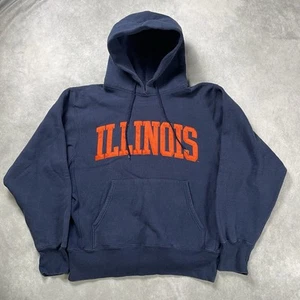 University Illinois Fighting Illini Cotton Exchange 90s Mens Vintage USA Hoodie - Picture 1 of 8