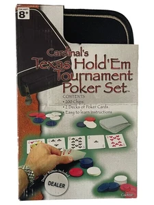 Cardinals Texas Hold Em Tournament Poker Set in Case with Chips Game - Picture 1 of 3