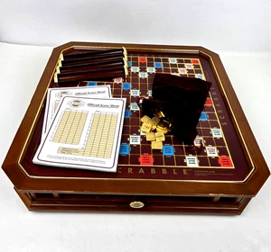 Franklin Mint Collector's Edition Scrabble with Gold Tiles 1990 Milton Bradley - Picture 1 of 24