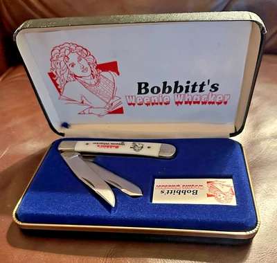 RAREST Bobbitt’s Weenie Whacker Solingen Pocket Knife w/Original Box-BEAR HUNTER - Image 1 of 4