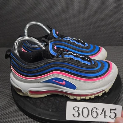 Туфли женские Nike Air Max 97 размер 7 черные игровые королевские гиперрозовые GS 921522-012 - Изображение 1 из 4