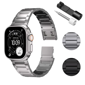 Titanium Band for Apple Watch Ultra 3 - Magnet Buckle - Fits Ultra 3/2/1 - 49mm - Picture 1 of 18