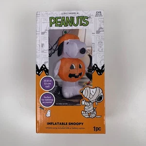Disfraz de calabaza Gemmy Peanuts Halloween Snoopy 21"" de alto soplado por aire inflable - Imagen 1 de 5