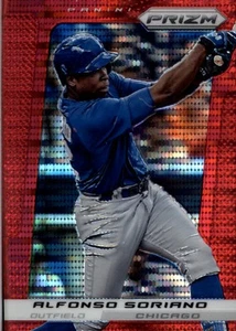 2013 Panini Prizm Prizms Red Pulsar Cubs Baseball Card #5 Alfonso Soriano - Picture 1 of 2