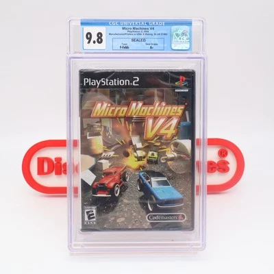 PS2 PlayStation 2 MICRO MACHINES V4 - CGC GRADED 9.8 A+! NEW & Factory Sealed! - Image 1 of 4