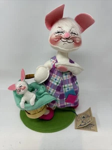 Annalee Dolls Easter Mom Bunny with Basket of Joy 10” 1998 - Picture 1 of 8