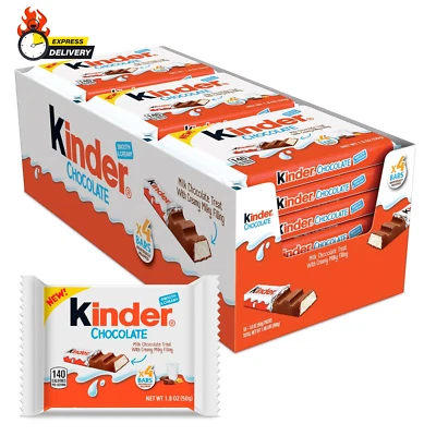 巧克力,18 个 4 包,牛奶巧克力棒带奶油牛奶填充,带 — 第 1/4 张图片