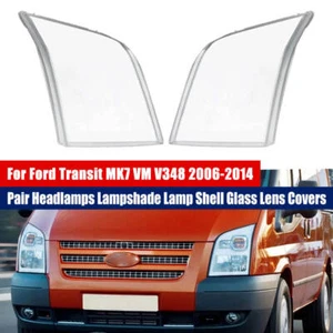 2x paralume faro vetro copri lenti per Ford Transit MK7 VM V348 - Foto 1 di 16