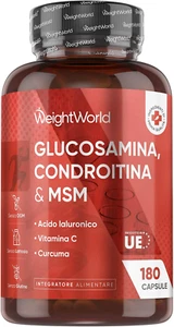 Glucosamina Condroitina MSM Con Vitamina C, Acido Ialuronico E Curcuma, La Vitam - Foto 1 di 12