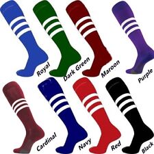 TCK Dugout, Athletic Baseball Football Softball Striped Long Knee High Socks