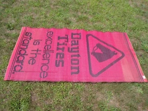 Rare Vintage Dayton Tires Gas Station Advertising Banner Sign Auto 68" x 35" - Picture 1 of 12