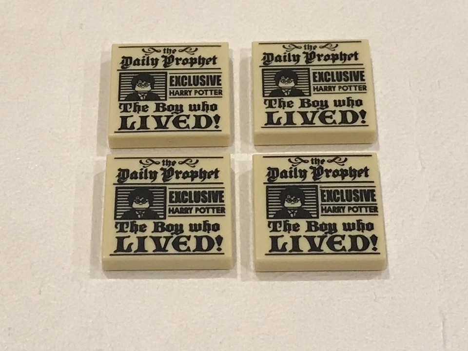 4 x LEGO Tan Tile 2x2 The Daily Prophet - Harry Potter - NUEVO Foto 1 de 1