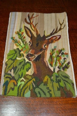 ACABADO CIERVO TELAR TAPIZ LISTO 2 MARCOS + TABLERO DE AJEDREZ ALEMÁN CORREDOR LOTE CAZADOR Foto 1 de 4