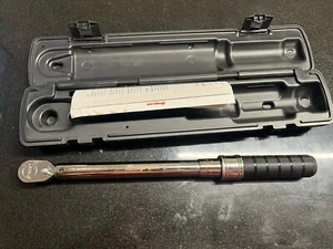 Snap On 3/8" Antrieb verstellbar Click-Typ Micro Drehmomentschlüssel 20-100 Fuß-Pfund QE2R100 - Bild 1 von 9