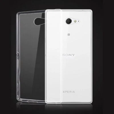 Custodia Trasparente In Silicone Sony Xperia M2 Custodia Per Telefono - Immagine 1 di 3