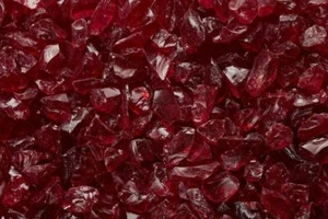 RED Multi-Purpose Premium Decor Aquarium, Fire Glass Rock 1/4"-1/2" inch Crushed - Picture 1 of 7