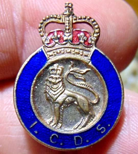 I.D.C.S. / Industrial Civil Defence Service Enamel Badge - Picture 1 of 2