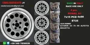 Cerchi lega Alfa Romeo Ronal A1 15 pollici 4x98 33 75 90 145 146 alfasud wheels - Imagen 1 de 6