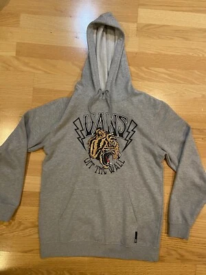 VANS Mountain Tiger Sudadera con Capucha Para Hombre Mediana Manga Larga Bolsillo Gris Foto 1 de 4