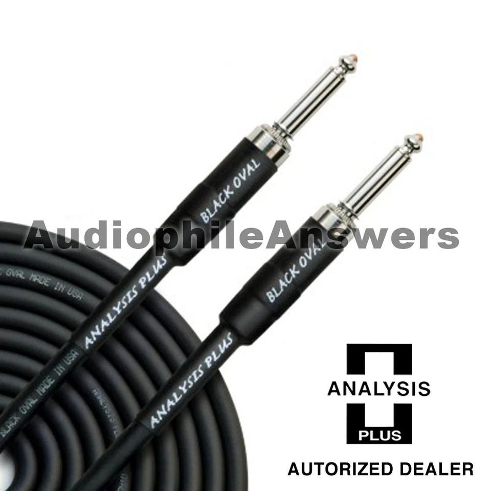 Analysis Plus Black Oval Instrument Cable Straight Silent Plugs 10ft  - Image 1 of 1