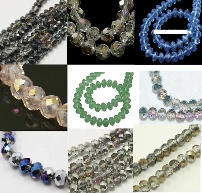 verschiedene Glasperlen Kugel Würfel Bicone verschiedene Größen und Farben - Bild 1 von 2
