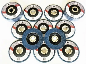 20 Goliath Industrial 4-1/2 ZIRKONIA FÄCHERSCHEIBEN 80ER KÖRNUNG SCHLEIFSCHEIBEN ZFD80 - Bild 1 von 3