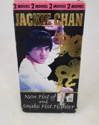 Jackie Chan 2 Movies VHS New Fist of Fury Snake and Fist Fighter Tape 1995 - Image 1 of 3
