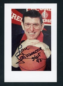 Lou Carnesecca DECEASED Basketball Hall of Fame Coach Signed 4x6 Photo G1368 - Picture 1 of 1