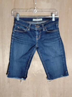 J Brand Vaqueros Pantalones Cortos Mujer 27 Bermudas Elásticas Tiro Bajo Azul Foto 1 de 4