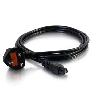 C2G 80603 3 Metre C5 Laptop Power Cable (IEC60320C5 to BS1363) 9 Foot Cloverleaf - Picture 1 of 1