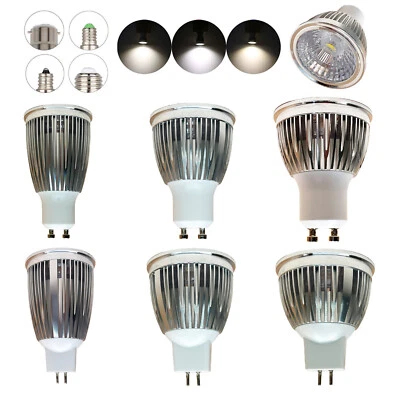 Dimmable 6W 9W 12W LED COB Spotlight Bulb GU10 MR16 E27 B22 220V 12V 24V Lamp RH - Image 1 of 4