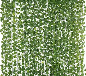 78-Ft 12 Pack Silk Artificial Ivy Vines Leaf Garland for Home Office Decor - Picture 1 of 12