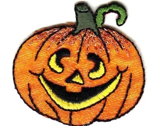  PUMPKIN  Iron On Patch Holiday Scary Fun Halloween - Picture 1 of 1