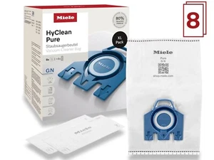 Miele HyClean GN 3D Efficiency XL Dustbags for Bagged Vacuum Pack of 8 - Picture 1 of 6