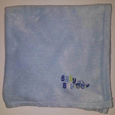 Cutie Pie Baby Boy Car Blue Fleece Security Blanket Lovey 30" x 30" SOFT - Image 1 of 4