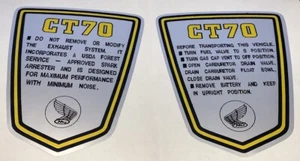 CT70 1977 2 FRAME SIDE BADGE EMBLEM SET (D7164) - Picture 1 of 1