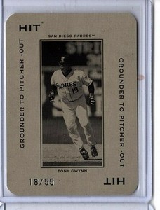 2005 Donruss Throwback Threads Play Ball Tony Gwynn 18/55 Hit Padres