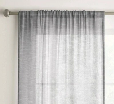 NEW Room Essentials Light Filtering Curtains 2 Panel Set 84"L 42"W Each Gray  - Image 1 of 4