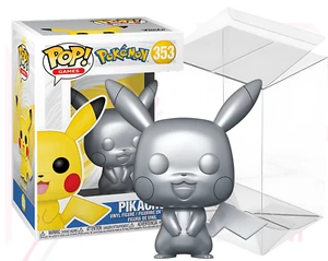 POKEMON FUNKO POP GAMES 353 Silber Pikachu 25th Anni mit klarem PVC Schutz - Bild 1 von 12