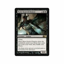 1x Rune-Scarred Demon x1 MTG FOIL M12 LP