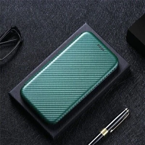 For OnePlus 13 5G, Luxury Business Carbon Fiber Leather Wallet Stand Case Cover - Picture 1 of 27